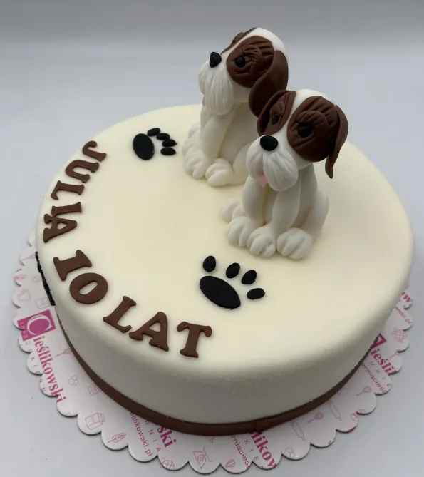 Tort z pieskami Jack Russell Terrier 
