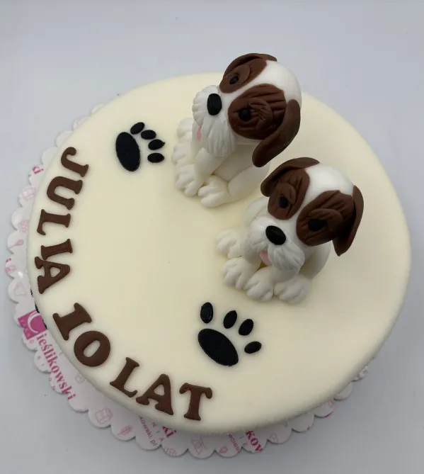 Tort z pieskami Jack Russell Terrier 